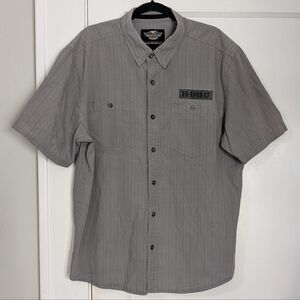 Harley-Davidson Genuine Motorclothes Gray Short Sleeve Button-Up XL